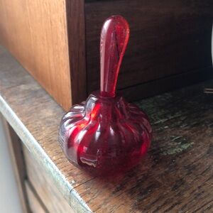Red Glass perfume bottle & stopper